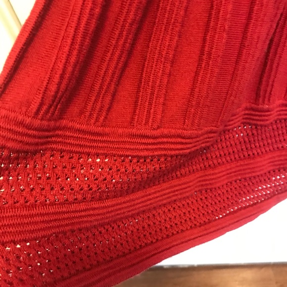 Max Studio Red Long Sleeve Knit Dress Size S - Picture 6 of 8